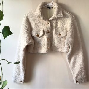 Cropped Sherpa jacket